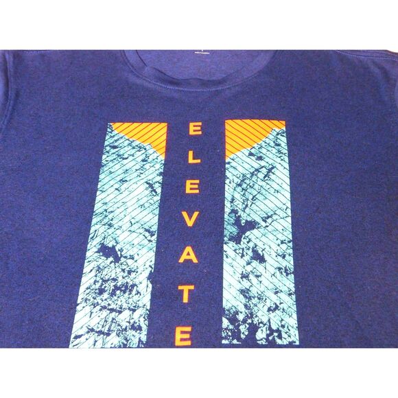 Old Navy ELEVATE Graphic T Shirt Active Core Sz. L Dark BLue Unisex - Picture 4 of 5